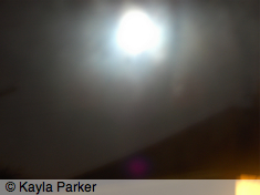 Kayla's photo of the full moon, very bright