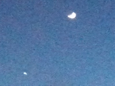 first photo of new crescent with Venus